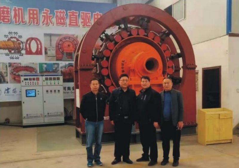 山東淄博電機有限公司參觀河南（nán）小黄鸭视频官网機電設備有限公（gōng）司永磁直驅球磨機